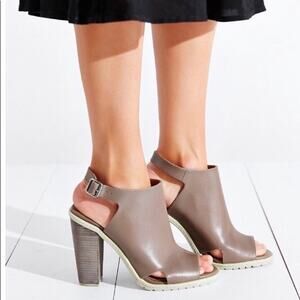 FREE PEOPLE Cut Out Slingback Leather Shootie